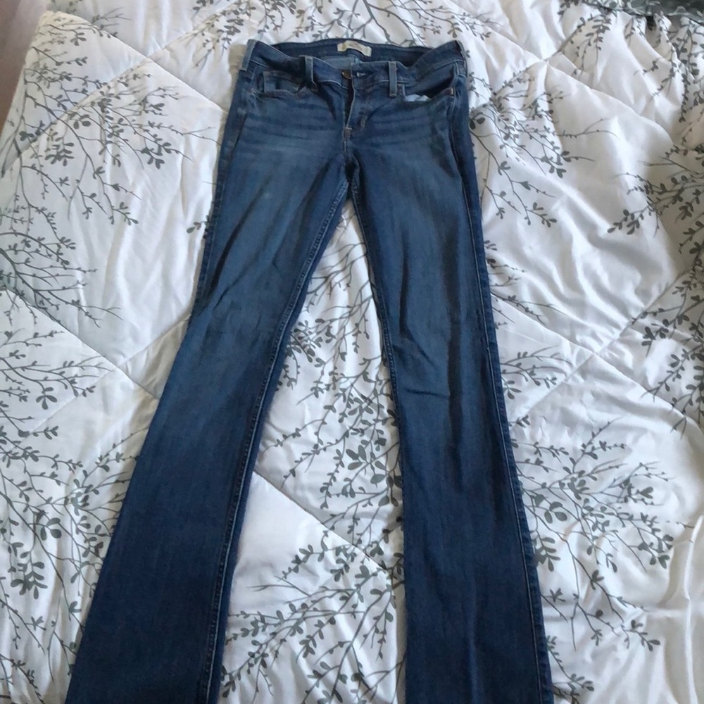 Tight, low cut jeans